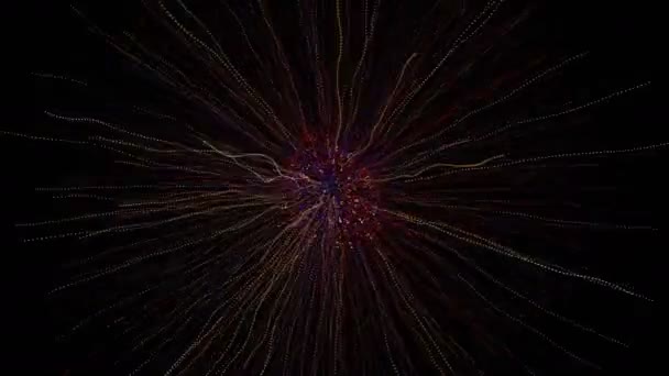 Animación Del Espacio Partículas Abstractas Creativas Fondo Líneas Gráfico Movimiento — Vídeo de stock