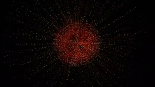 Animação Espaço Criativo Partículas Abstratas Linhas Fundo Loop Motion Graphic — Vídeo de Stock