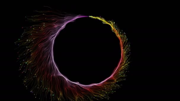 Animation Creative Abstract Particles Space Lines Background Loop Motion Graphic — Stock Video