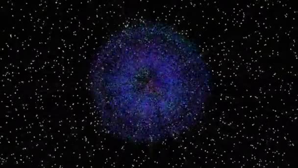 Animație Spațiu Particule Abstracte Creative Linii Fundal Grafică Mișcare Buclă — Videoclip de stoc