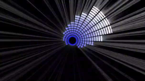 Audio Equalizer Bars Entwerfen Schallwellen Animierte Diskografik Bewegungshintergrund Für Konzert — Stockvideo