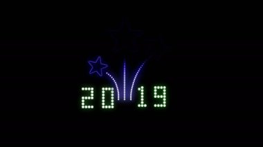 2019 Metin İşareti Kusursuz Döngü animasyon ampulleri LED pikseller, yanıp sönen ışıklar reklam pankartı. Hafif Metin. Dijital Ekran. Portföyümde daha fazla TEXTS mevcut. 