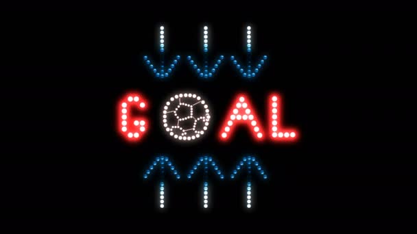 텍스트 Goal Text Seamless Loop Animation Bulbs Led Pixels Light — 비디오