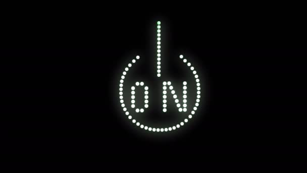 Text Sign Seamless Loop Animation Bulbs Led Pixels Light Flashing — Stock video