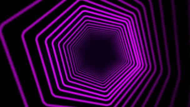 Streszczenie Tech Geometryczne Futurystyczne Nowoczesne Tło Tunelu Dla Różnych Projektów — Wideo stockowe