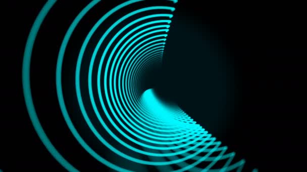 Abstract Tech Geometric Futuristic Modern Tunnel Background Different Projects — Stock Video