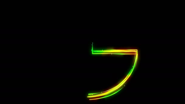 Neon Colorful Lines Design Shape Form Overlay Your Projects More — Stock Video