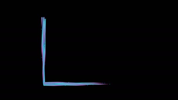 Neon Bunte Linien Gestalten Form Form Overlay Für Ihre Projekte — Stockvideo