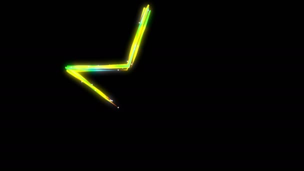 Neon Kleurrijke Lijnen Ontwerp Vorm Overlay Voor Projecten Meer Andere — Stockvideo