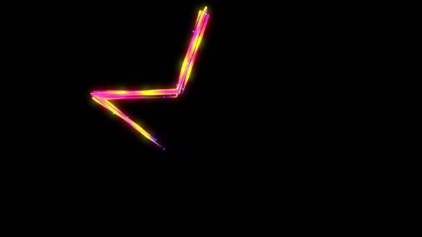 Neon Colorful Lines Design Shape Form Overlay Your Project 디자인 — 비디오