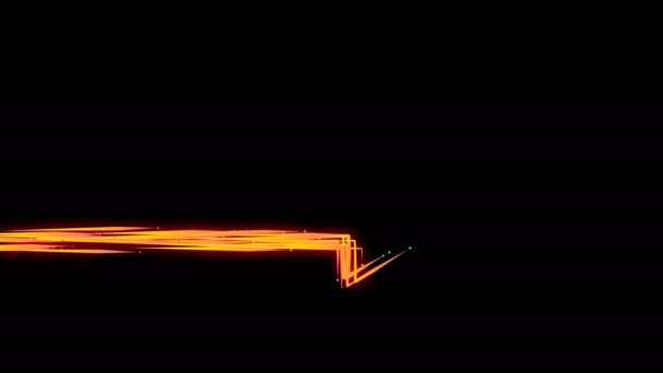 Neon Bunte Linien Gestalten Form Form Overlay Für Ihre Projekte — Stockvideo