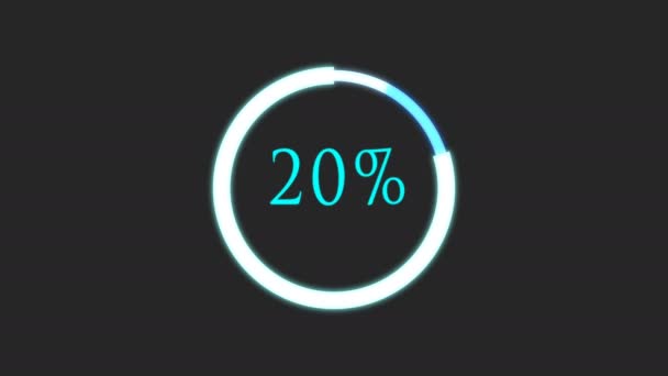 Pobieranie Przesyłanie Ładowanie Procesu Procenty Tech Element Infograficzny Dla Technologii — Wideo stockowe