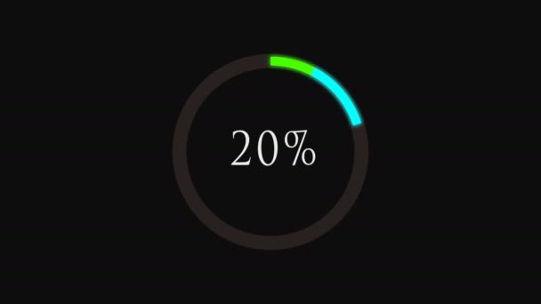 デジタル技術などのためのダウンロード アップロード 読み込みプロセス プロセス プロセント ハイテクインフォグラフィック要素 プロジェクト — ストック動画