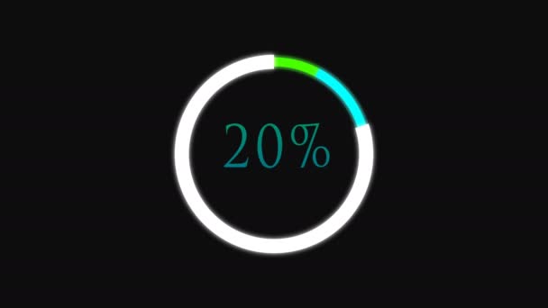 Pobieranie Przesyłanie Ładowanie Procesu Procenty Tech Element Infograficzny Dla Technologii — Wideo stockowe