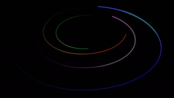 Tech Netzwerk Hud Circle Linien Spirale Für Ihr Logo Oder — Stockvideo
