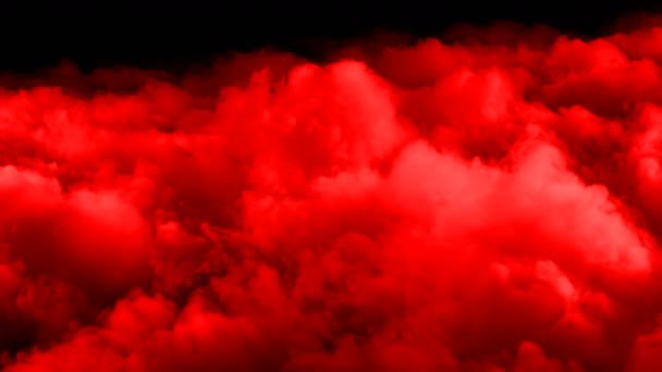 Abstract Bloed Rode Wolken Zwart Donker Achtergrond Overlay — Stockvideo