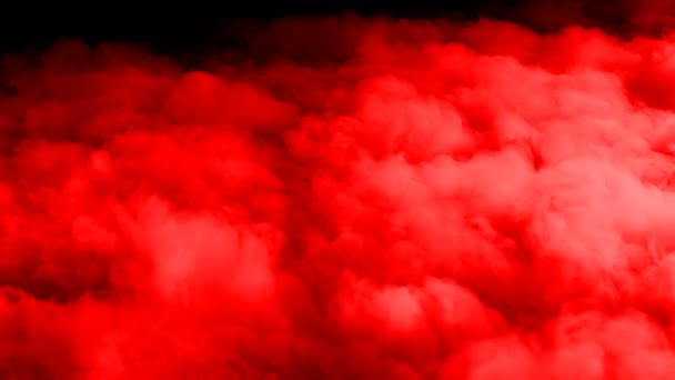 Siyah Arkaplanda Soyut Kan Kırmızı Bulutları — Stok video