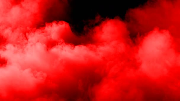 Sangre Abstracta Nubes Rojas Sobre Fondo Negro Oscuro Superposición — Vídeo de stock