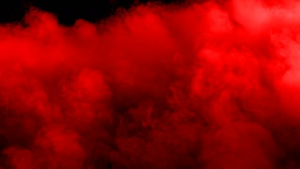 Абстрактная Кровь Красные Облака Черном Темном Фоне — стоковое видео