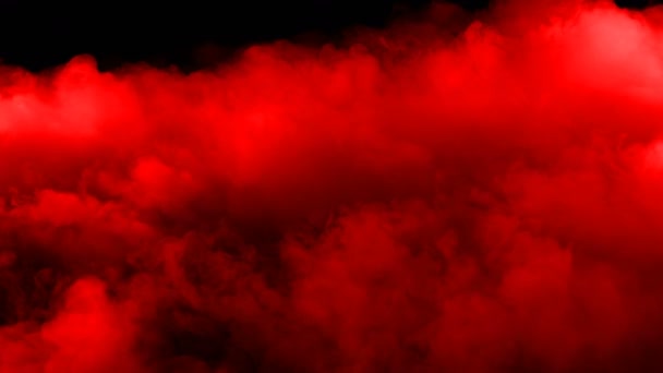 Sangre Abstracta Nubes Rojas Sobre Fondo Negro Oscuro Superposición — Vídeos de Stock