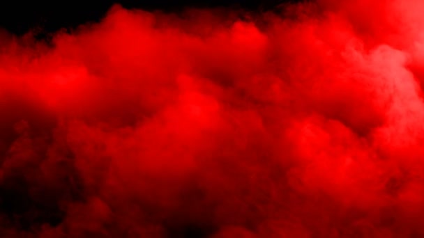 Realistische Dry Ice Smoke Red Blood Clouds Fog Overlay Für — Stockvideo