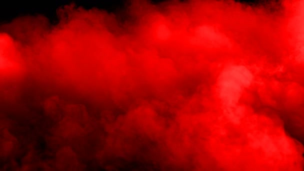 Nubes Sangre Roja Humo Hielo Seco Realista Niebla Superposición Para — Vídeos de Stock