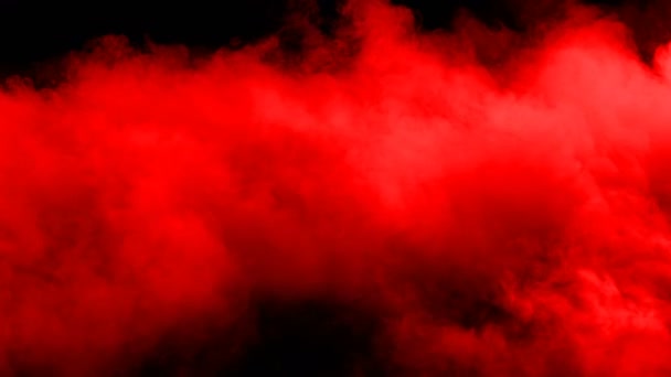 Realistische Dry Ice Smoke Red Blood Clouds Fog Overlay Für — Stockvideo