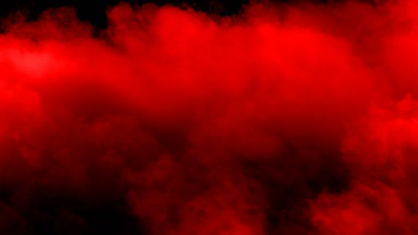 Realista Gelo Seco Fumaça Nuvens Sangue Vermelho Nevoeiro Sobreposição Para — Vídeo de Stock