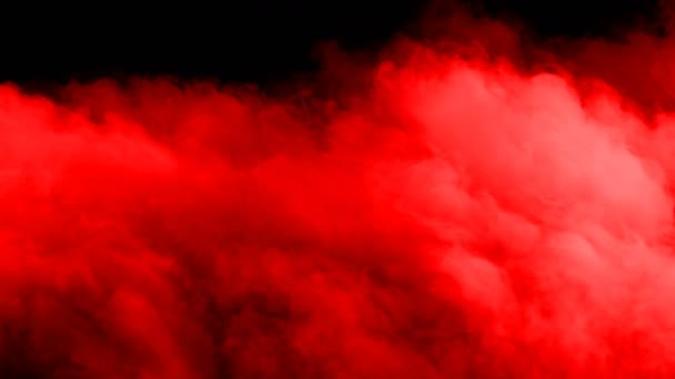Realista Gelo Seco Fumaça Nuvens Sangue Vermelho Nevoeiro Sobreposição Para — Vídeo de Stock