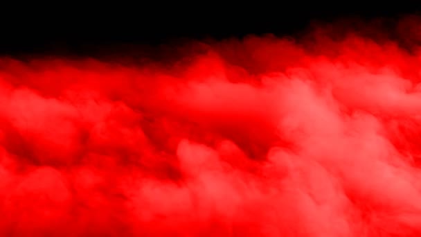 Nubes Sangre Roja Humo Hielo Seco Realista Niebla Superposición Para — Vídeos de Stock