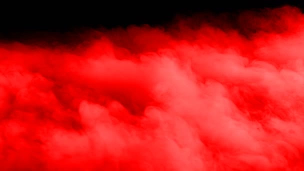 Nubes Sangre Roja Humo Hielo Seco Realista Niebla Superposición Para — Vídeo de stock