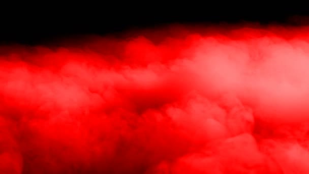 Nubes Sangre Roja Humo Hielo Seco Realista Niebla Superposición Para — Vídeos de Stock