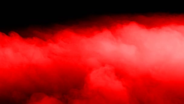 Realistische Dry Ice Smoke Red Blood Clouds Fog Overlay Für — Stockvideo