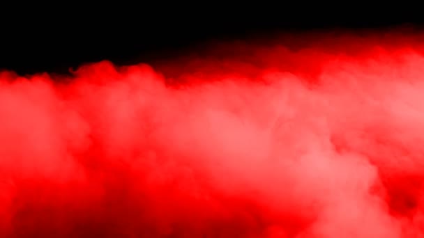 Nubes Sangre Roja Humo Hielo Seco Realista Niebla Superposición Para — Vídeos de Stock