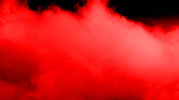 Nubes Sangre Roja Humo Hielo Seco Realista Niebla Superposición Para — Vídeos de Stock