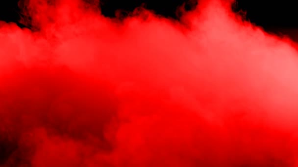 Realistische Dry Ice Smoke Red Blood Clouds Fog Overlay Für — Stockvideo