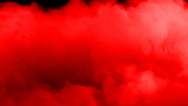 Nubes Sangre Roja Humo Hielo Seco Realista Niebla Superposición Para — Vídeo de stock