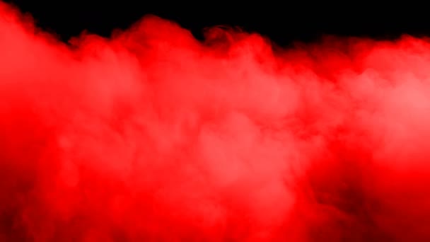 Nubes Sangre Roja Humo Hielo Seco Realista Niebla Superposición Para — Vídeos de Stock