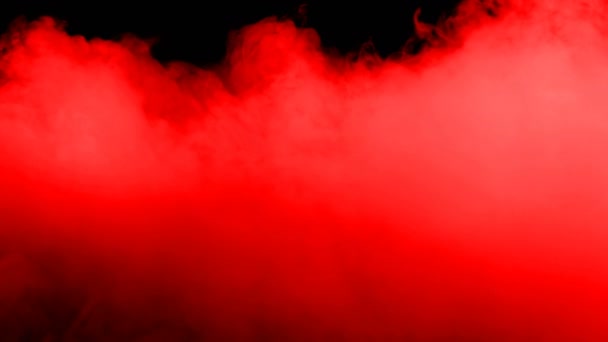 Nubes Sangre Roja Humo Hielo Seco Realista Niebla Superposición Para — Vídeos de Stock