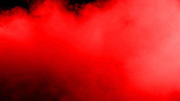 Ρεαλιστικό Ξηρό Καπνό Πάγου Κόκκινο Σύννεφα Αίματος Ομίχλης Επικάλυψη Για — Αρχείο Βίντεο