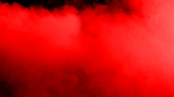 Nubes Sangre Roja Humo Hielo Seco Realista Niebla Superposición Para — Vídeo de stock