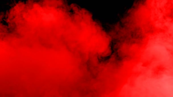 Realistische Dry Ice Smoke Red Blood Clouds Fog Overlay Für — Stockvideo