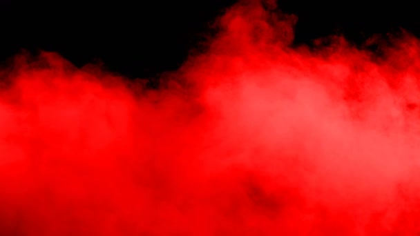 Nubes Sangre Roja Humo Hielo Seco Realista Niebla Superposición Para — Vídeos de Stock