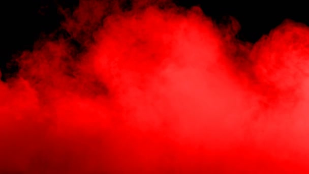 Fumée Glace Sèche Réaliste Nuages Sang Rouge Superposition Brouillard Pour — Video