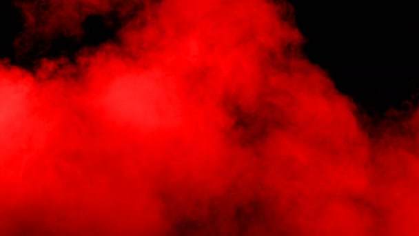 Gelo Seco Realista Fumaça Nuvens Sangue Vermelho Sobreposição Névoa Para — Vídeo de Stock