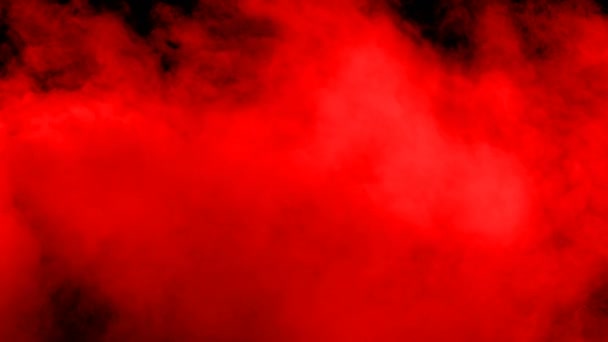 Ρεαλιστικό Ξηρό Καπνό Πάγου Κόκκινο Σύννεφα Αίματος Ομίχλης Επικάλυψη Για — Αρχείο Βίντεο