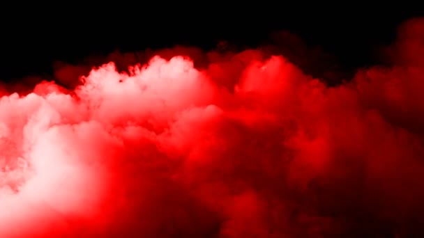 Fumée Glace Sèche Réaliste Nuages Sang Rouge Superposition Brouillard Pour — Video