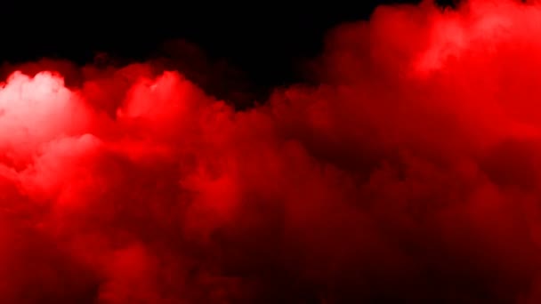 Nubes Sangre Roja Humo Hielo Seco Realista Niebla Superposición Para — Vídeo de stock