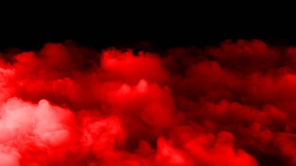 Nubes Sangre Roja Humo Hielo Seco Realista Niebla Superposición Para — Vídeo de stock