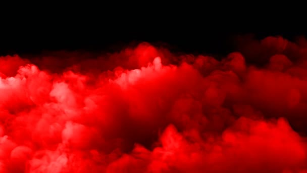 Gelo Seco Realista Fumaça Nuvens Sangue Vermelho Sobreposição Névoa Para — Vídeo de Stock